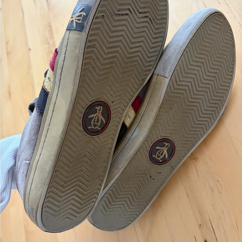 Original Penguin Gray and Red Sneakers - Picture 4 of 4